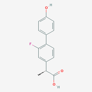 molecular formula C15H13FO3 B12773348 (R)-4'-Hydroxyflurbiprofen CAS No. 124097-43-4