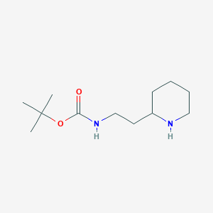 molecular formula C12H24N2O2 B1277335 叔丁基(2-(哌啶-2-基)乙基)氨基甲酸酯 CAS No. 885954-19-8
