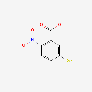 molecular formula C7H3NO4S-2 B12773370 2-Nitro-5-thiobenzoate ion CAS No. 77874-90-9