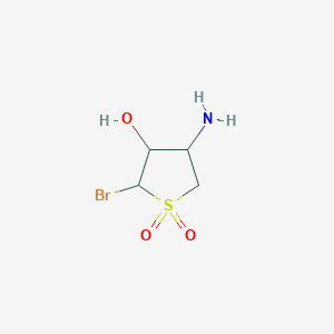 molecular formula C4H8BrNO3S B1277338 4-Amino-2-bromotetrahydrothiophene-3-OL 1,1-dioxide CAS No. 146578-03-2