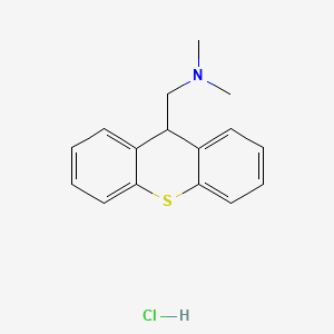 molecular formula C16H18ClNS B12773383 Thioxanthene-9-methylamine, N,N-dimethyl-, hydrochloride CAS No. 93311-21-8