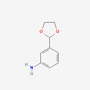 molecular formula C9H11NO2 B1277344 3-(1,3-Dioxolan-2-yl)aniline CAS No. 6398-87-4