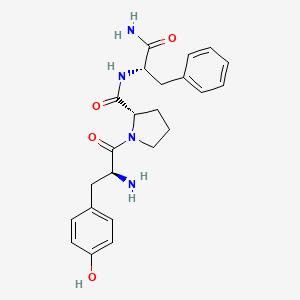 molecular formula C23H28N4O4 B1277346 A-Casomorphin (1-3), amide CAS No. 80705-23-3