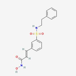 molecular formula C17H18N2O4S B12773576 N-Hydroxy-3-(3-(phenethylsulfamoyl)phenyl)acrylamide CAS No. 866323-49-1