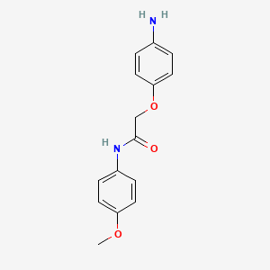 molecular formula C15H16N2O3 B1277361 2-(4-氨基苯氧基)-N-(4-甲氧基苯基)乙酰胺 CAS No. 857495-84-2