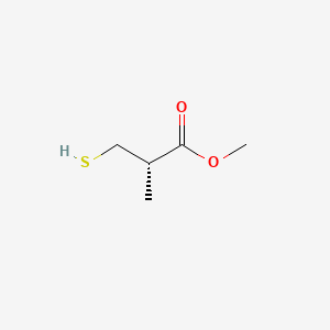 molecular formula C5H10O2S B12773657 Methyl (S)-(-)-3-mercapto-2-methylpropanoate CAS No. 86961-10-6