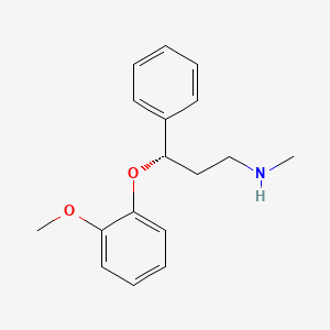 molecular formula C17H21NO2 B12773734 (s)-n-Methyl-3-(2-methoxyphenoxy)-3-phenylpropylamine CAS No. 112066-66-7