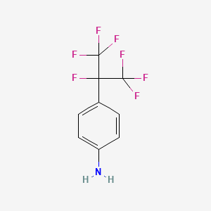molecular formula C9H6F7N B1277375 4-(Perfluoropropan-2-yl)aniline CAS No. 2396-17-0