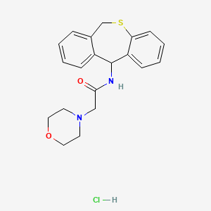 molecular formula C20H23ClN2O2S B12773752 N-(6,11-Dihydrodibenzo(b,e)thiepin-11-yl)-4-morpholineacetamide monohydrochloride CAS No. 117125-47-0