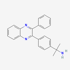 molecular formula C23H21N3 B1277378 2-[4-(3-Phenylquinoxalin-2-yl)phenyl]propan-2-amine CAS No. 473382-48-8