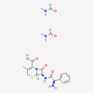 molecular formula C22H31N5O6S B12773799 Cephalexin di-dimethylformamide CAS No. 39754-02-4
