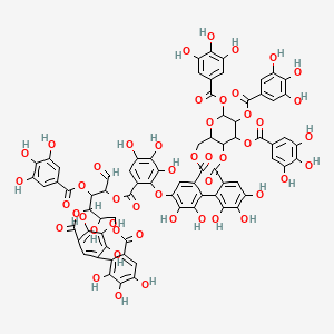 molecular formula C75H54O48 B12773811 Woodfordin B CAS No. 127243-66-7