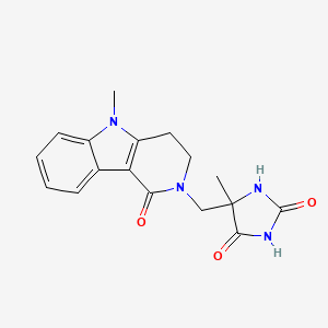 molecular formula C17H18N4O3 B12773817 Alosetron metabolite M26 CAS No. 160604-41-1