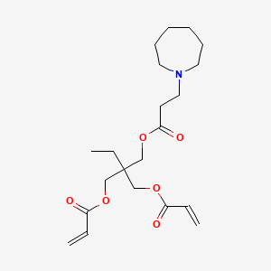 molecular formula C21H33NO6 B12773873 Trimethylolpropane diacrylate 3-(hexamethyleniminyl)propionate CAS No. 73003-78-8