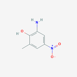 molecular formula C7H8N2O3 B1277394 2-Amino-6-methyl-4-nitrophenol CAS No. 6265-03-8