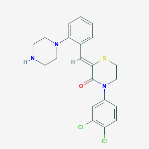 molecular formula C21H21Cl2N3OS B12773970 Elzasonan metabolite M4 CAS No. 1809097-10-6