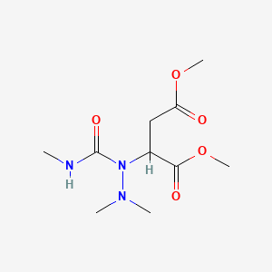 molecular formula C10H19N3O5 B12773995 Dimethyl (2,2-dimethyl-1-((methylamino)carbonyl)hydrazino)butanedioate CAS No. 96804-13-6