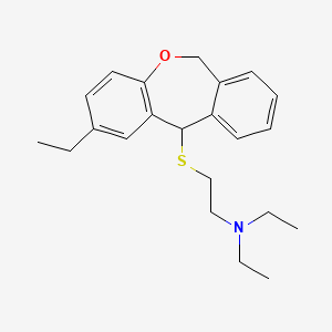 molecular formula C22H29NOS B12774033 2-Ethyl-11-(2-(diethylamino)ethyl)thio-6,11-dihydrodibenz(b,e)oxepin CAS No. 87673-16-3