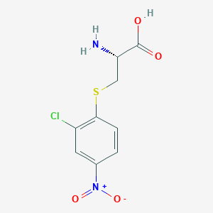 molecular formula C9H9ClN2O4S B12774148 S-(2-Chloro-4-nitrophenyl)-L-cysteine CAS No. 305-39-5