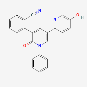 molecular formula C23H15N3O2 B12774211 Despyridinyl-(5-hydroxypyridin-2-yl)perampanel CAS No. 380919-57-3