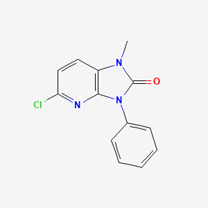 molecular formula C13H10ClN3O B12774223 1-Methyl-3-phenyl-5-chloroimidazo(4,5-b)pyridin-2-one CAS No. 89660-24-2