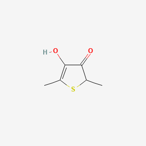 molecular formula C6H8O2S B12774231 4-Hydroxy-2,5-dimethylthiophen-3(2H)-one CAS No. 26494-10-0