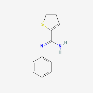 molecular formula C11H10N2S B1277425 N-phenylthiophene-2-carboximidamide CAS No. 3737-39-1
