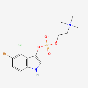 molecular formula C13H17BrClN2O4P B1277426 5-Bromo-4-chloro-3-indoxyl choline phosphate CAS No. 439809-43-5