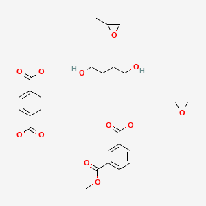 molecular formula C29H40O12 B12774279 Butane-1,4-diol;dimethyl benzene-1,3-dicarboxylate;dimethyl benzene-1,4-dicarboxylate;2-methyloxirane;oxirane CAS No. 64811-38-7