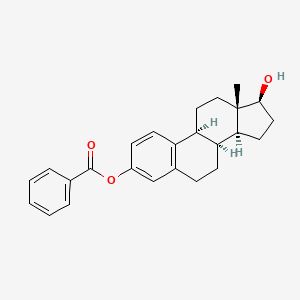 molecular formula C25H28O3 B12774323 Isoestradiol 3-benzoate CAS No. 6011-90-1