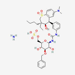 molecular formula C38H54N4O12S2 B12774406 Volixibat ammonium CAS No. 1025019-31-1