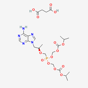 molecular formula C23H36N5O14P B12774426 Tenofovir disoproxil succinate CAS No. 1637632-97-3