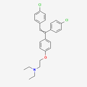 molecular formula C26H27Cl2NO B12774450 2-[4-[1,2-bis(4-chlorophenyl)ethenyl]phenoxy]-N,N-diethylethanamine CAS No. 117884-82-9