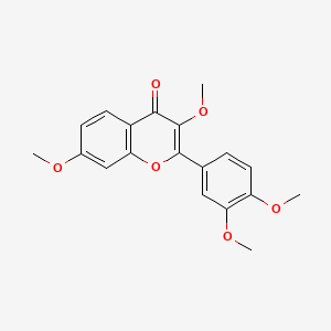 molecular formula C19H18O6 B12774479 Fisetin tetramethyl ether CAS No. 17093-86-6