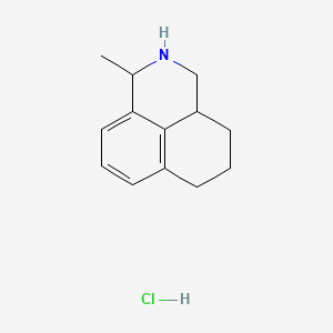 molecular formula C13H18ClN B12774523 2,3,3a,4,5,6-Hexahydro-1-methyl-1H-benz(de)isoquinoline hydrochloride CAS No. 102147-04-6