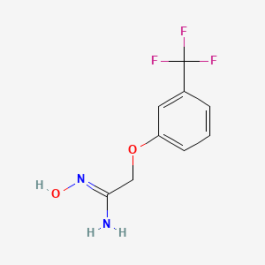 molecular formula C9H9F3N2O2 B1277454 N'-hydroxy-2-[3-(trifluoromethyl)phenoxy]ethanimidamide CAS No. 690632-15-6