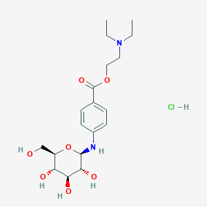 molecular formula C19H31ClN2O7 B12774564 Procaine glucoside hydrochloride CAS No. 101123-24-4