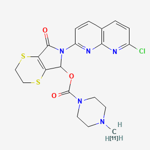 molecular formula C20H20ClN5O3S2 B12774569 Suriclone, C-11 CAS No. 103424-67-5