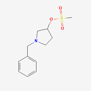 molecular formula C12H17NO3S B1277464 1-Benzylpyrrolidin-3-yl methanesulfonate 