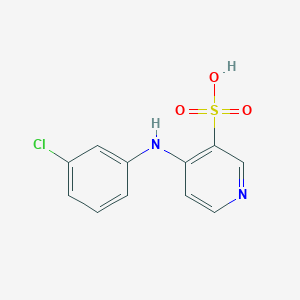 molecular formula C11H9ClN2O3S B12774659 4-((3-Chlorophenyl)amino)-3-pyridinesulfonic acid CAS No. 33263-42-2