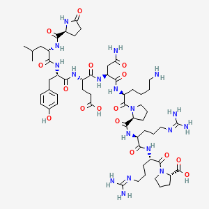 molecular formula C57H90N18O16 B12774675 Neurotensin (1-10) CAS No. 63524-00-5