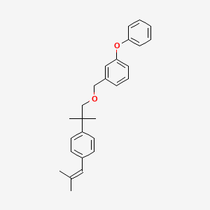 molecular formula C27H30O2 B12774698 3-Phenoxybenzyl 2-(4-(2-methyl-1-propenyl)phenyl)-2-methylpropyl ether CAS No. 80853-93-6