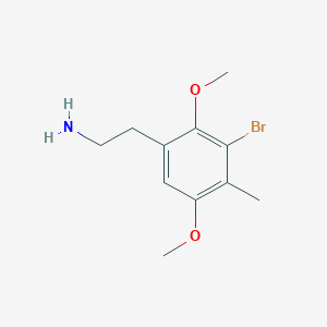 molecular formula C11H16BrNO2 B12774897 2-(3-Bromo-2,5-dimethoxy-4-methylphenyl)ethanamine CAS No. 959003-87-3