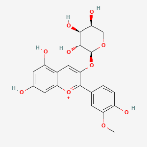 molecular formula C21H21O10+ B12775022 Peonidin 3-arabinoside cation CAS No. 788153-92-4