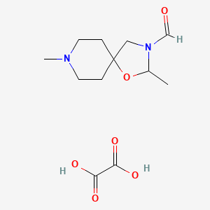 molecular formula C12H20N2O6 B12775050 2,8-dimethyl-1-oxa-3,8-diazaspiro[4.5]decane-3-carbaldehyde;oxalic acid CAS No. 150508-62-6