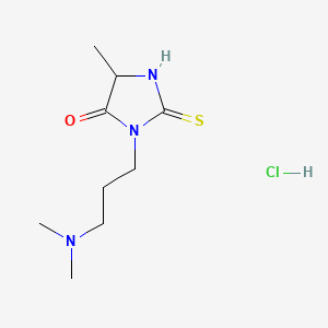 molecular formula C9H18ClN3OS B12775072 3-(3-(Dimethylamino)propyl)-5-methyl-2-thiohydantoin hydrochloride CAS No. 86503-28-8