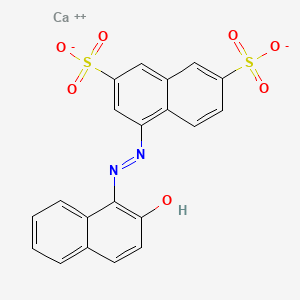 molecular formula C20H12CaN2O7S2 B12775110 calcium;4-[(2-hydroxynaphthalen-1-yl)diazenyl]naphthalene-2,7-disulfonate CAS No. 73019-25-7