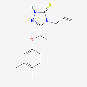 molecular formula C15H19N3OS B1277517 4-烯丙基-5-[1-(3,4-二甲基苯氧基)乙基]-4H-1,2,4-三唑-3-硫醇 CAS No. 669726-50-5
