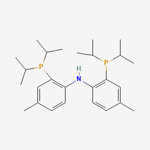 B1277518 Bis[2-(di-i-propylphosphino)-4-methylphenyl]amine CAS No. 666856-94-6