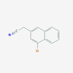 molecular formula C12H8BrN B1277520 2-(4-Bromonaphthalen-2-yl)acetonitrile CAS No. 401469-73-6